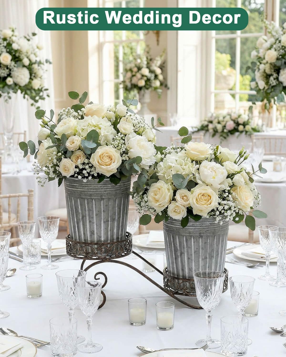 vensovo event centerpiece display showing stylish farmhouse decor and reuse potential