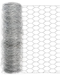 vensovo front view of rolled chicken wire showing size and galvanized finish for durable protection