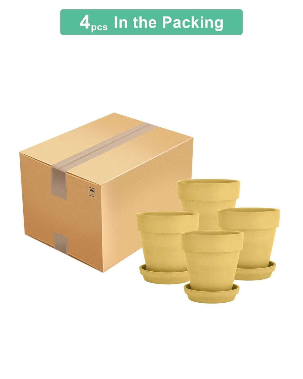 vensovo four pots arranged on shelf for coordinated styling and flexible grouping