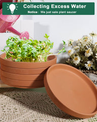 vensovo saucer under 7-inch pot catching drainage water effectively