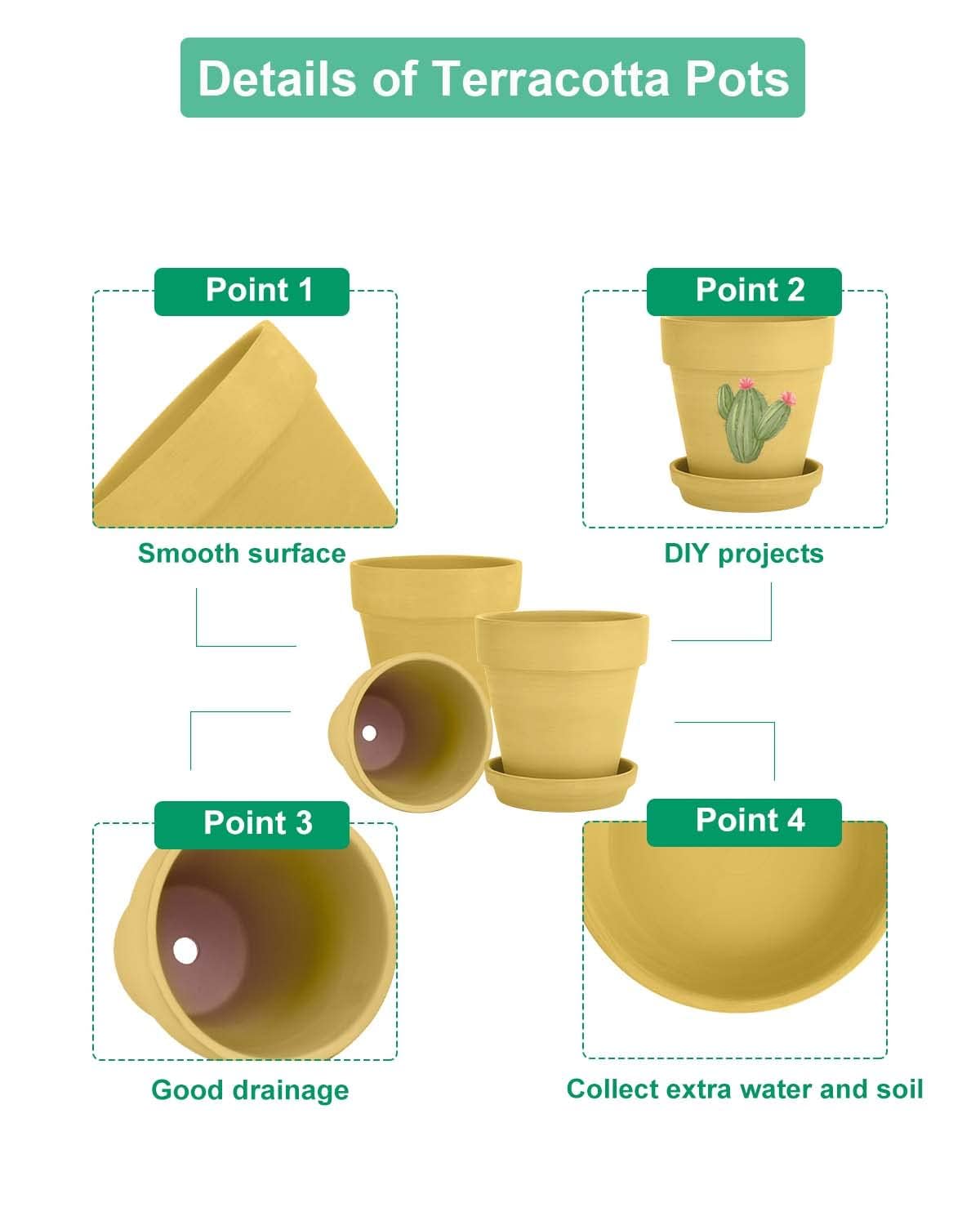vensovo single pot with saucer side view protecting surfaces and collecting water