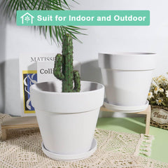vensovo pot paired with matching saucer demonstrating tidy water catchment and surface protection