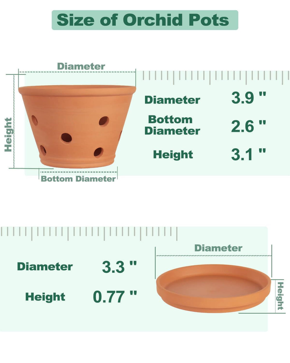 vensovo close-up of side holes on terracotta pot illustrating improved air circulation benefit