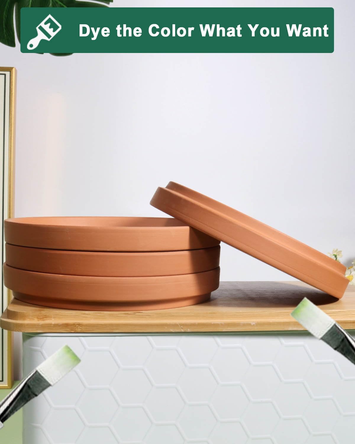 vensovo saucer next to ruler showing accurate 7.9 inch size