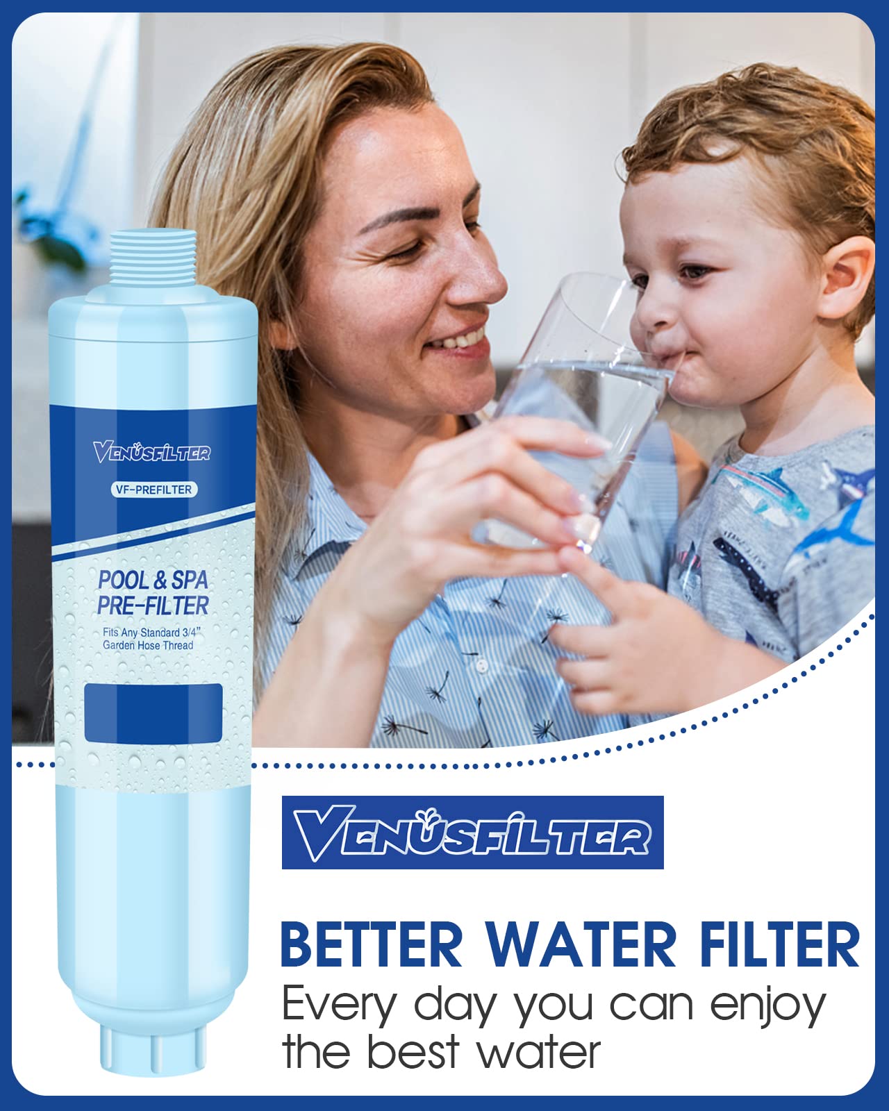 VENUSFILTER in backyard spa scene demonstrating improved water quality for relaxation