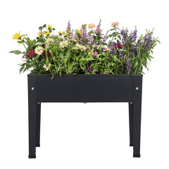 VEOAY front view of planter showing compact elevated design and neat planting space