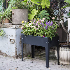 VEOAY side detail focusing on sturdy legs and plastic feet protecting deck surface