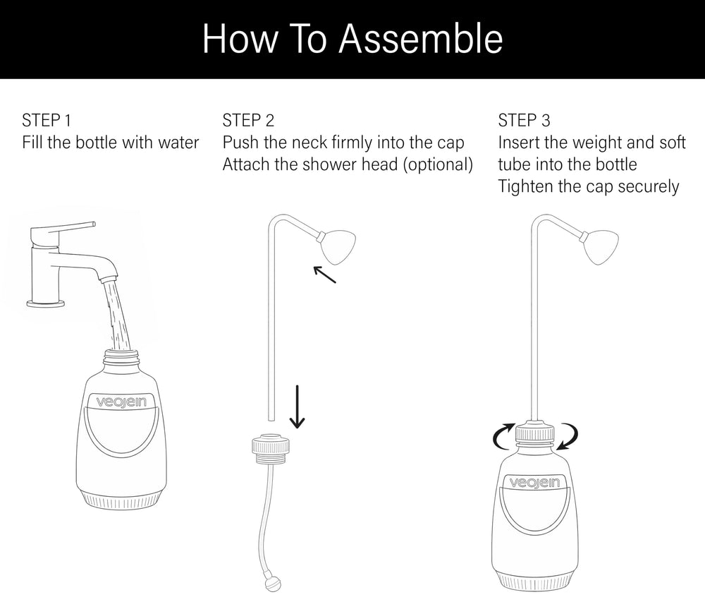 VEOJEIN bottle texture and ergonomic grip close-up for comfortable, controlled squeezing