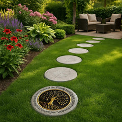 VEOJEIN placed in garden pathway showing scale and weather-resistant benefit for outdoors