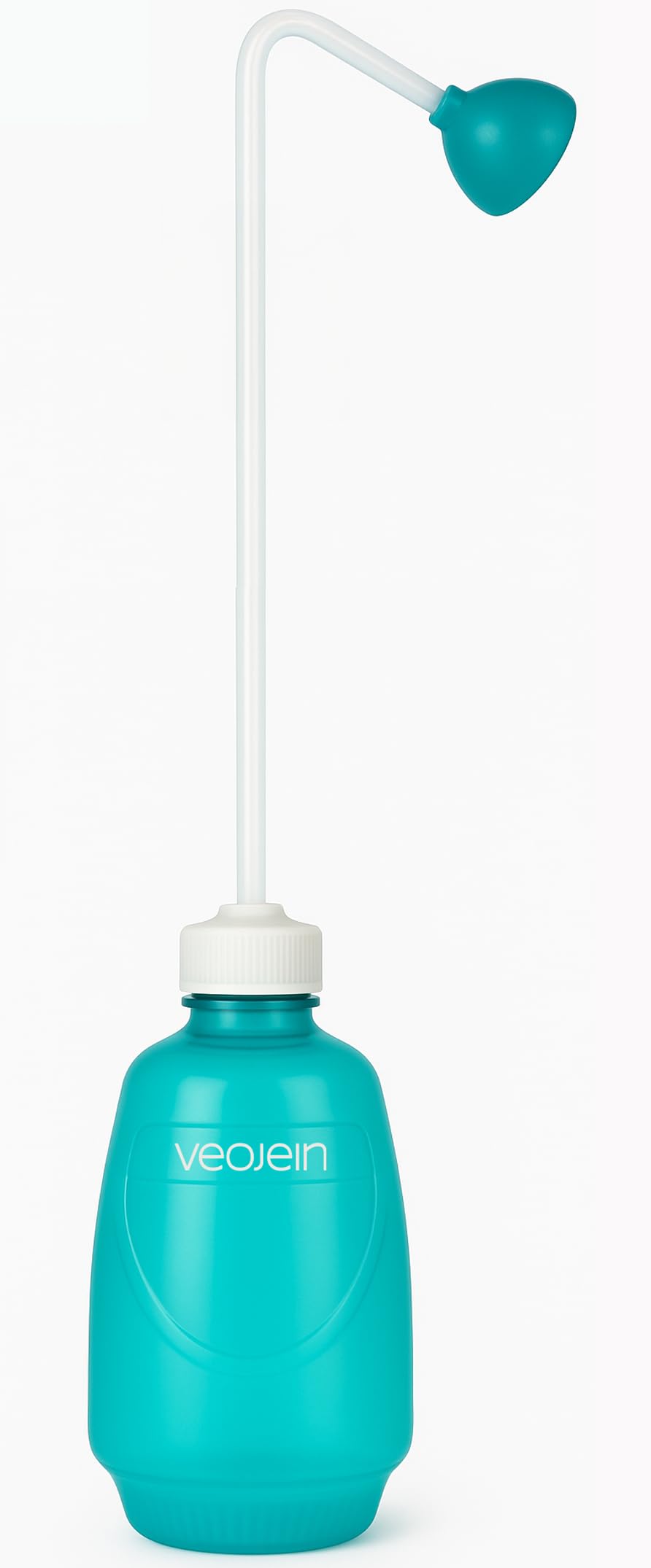 VEOJEIN bottle used on a balcony with potted herbs showing practical outdoor use
