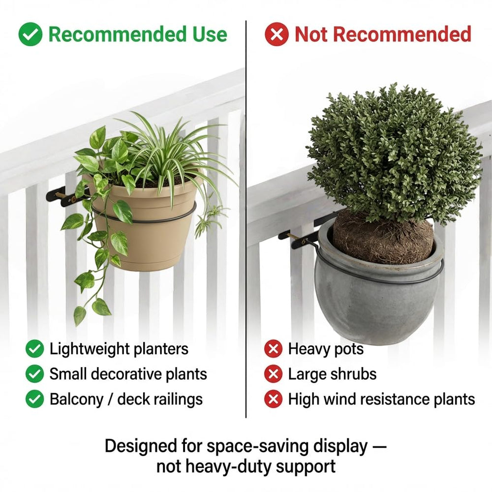 Vercome hanger holding a flowering pot on a balcony showcasing elevated greenery