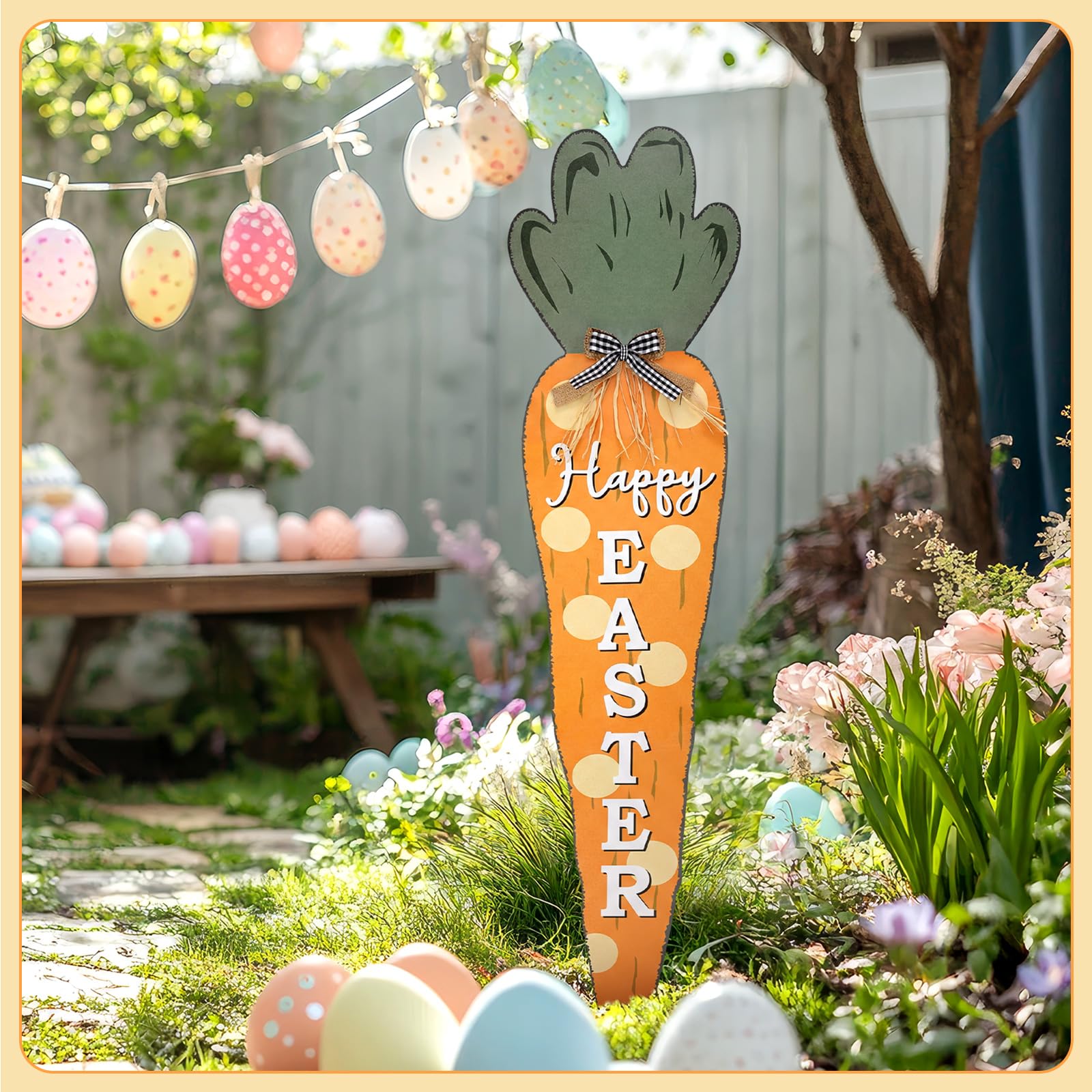 Vercraft packaged carrot sign ready to gift with visible wooden piece