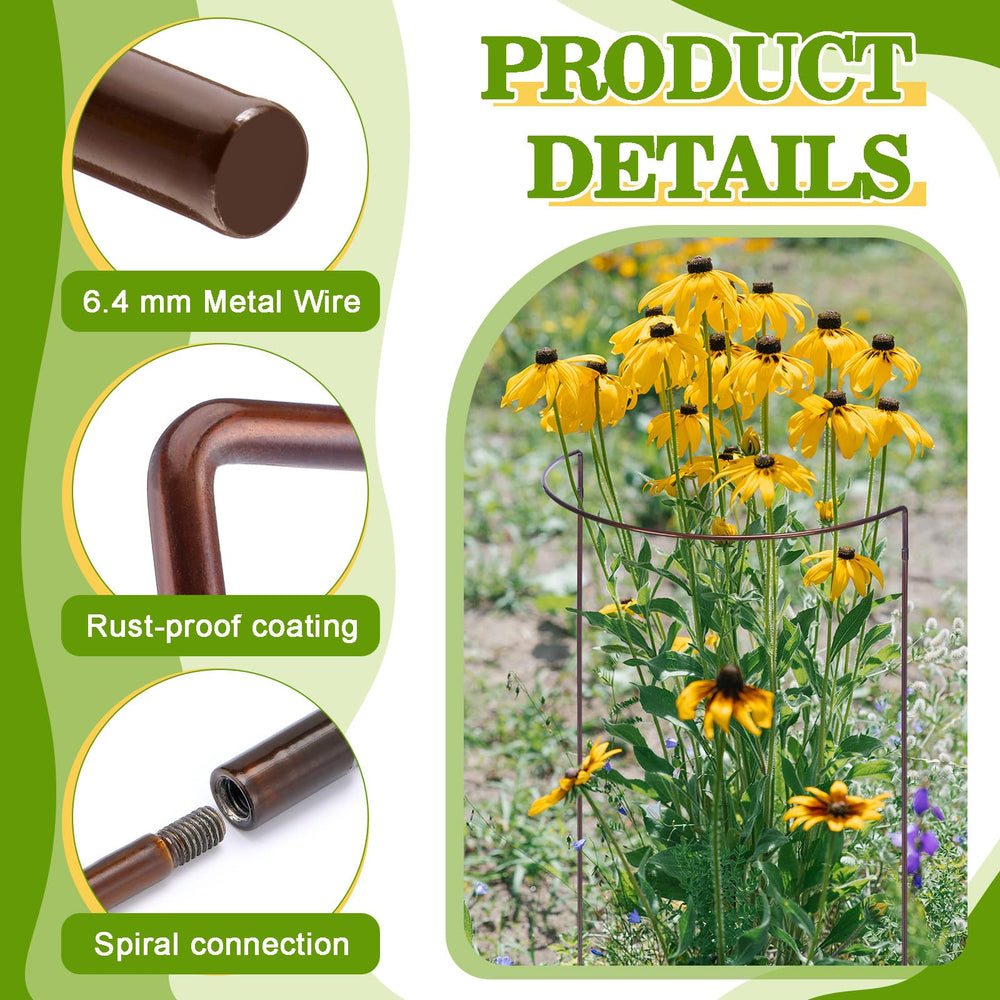 Vercraft in garden supporting peonies to prevent stem flopping and enhance bloom display