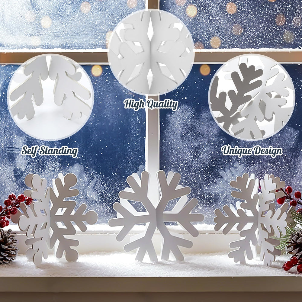 Vercraft snowflake beside a chair to show actual scale and placement options