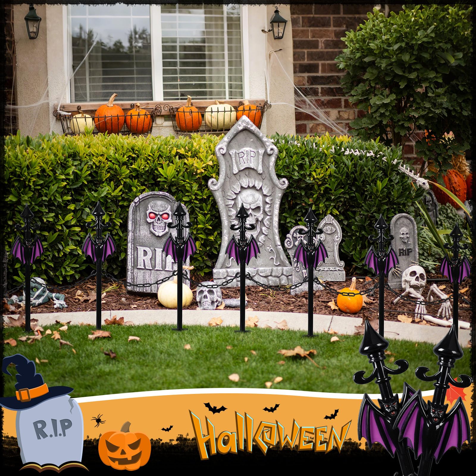 Vercraft full yard scene showing spooky atmosphere creation benefit