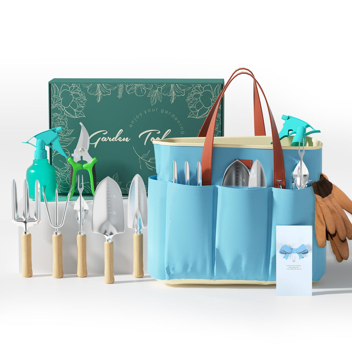 VerdantVibes front packaging showing full 9-piece set and bag for easy identification and appeal
