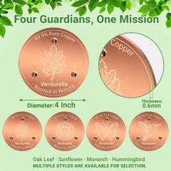 Verdurelle monarch butterfly disc texture highlighting pure copper quality and durability