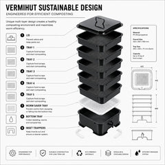 VermiHut Plus worm saver tray close-up showing improved airflow and cleaner compost