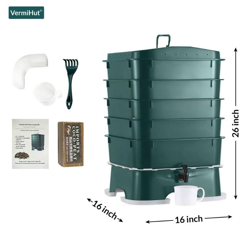 VermiHut open top with V-Board visible improving airflow and moisture control