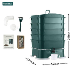 VermiHut open top with V-Board visible improving airflow and moisture control
