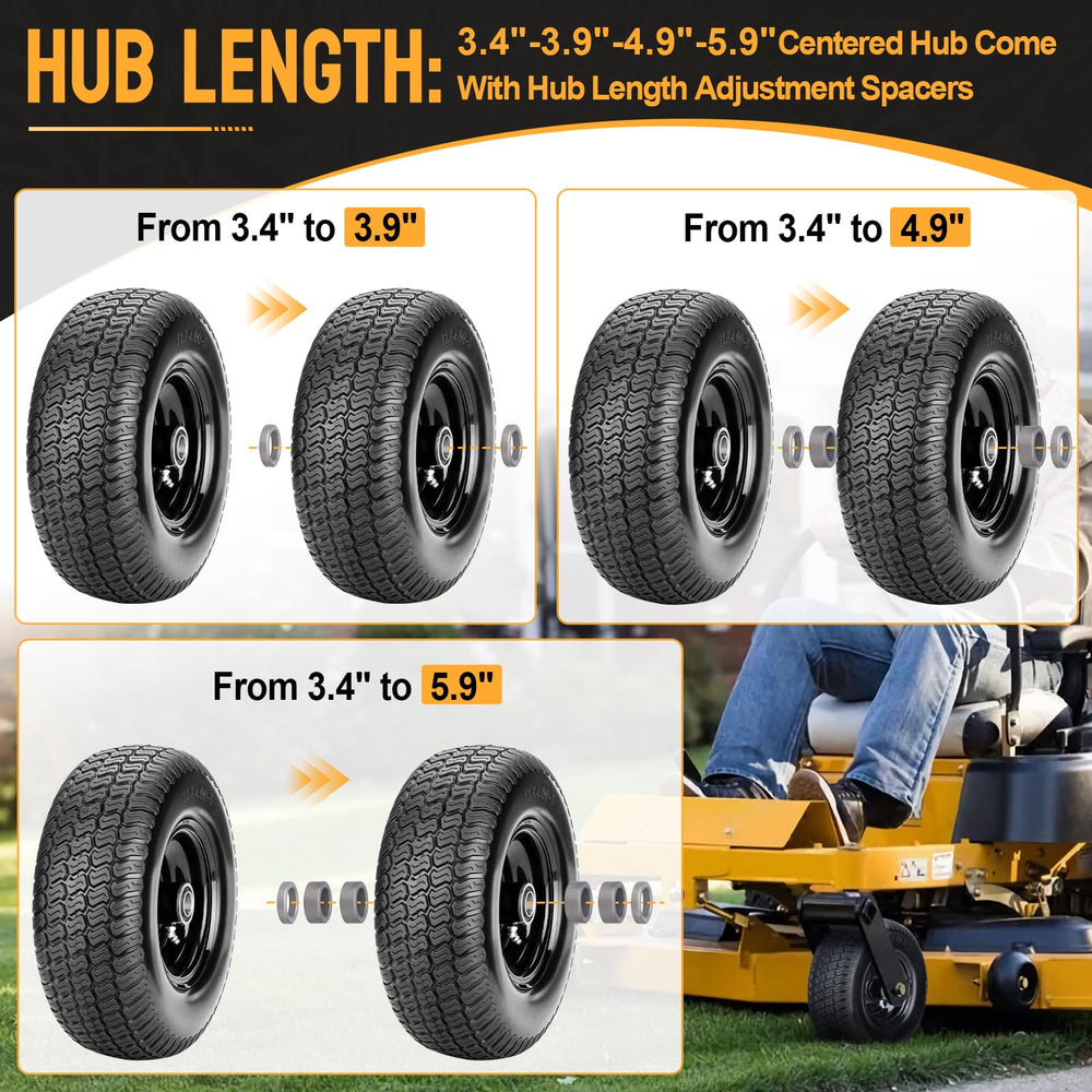 Vershin in use on a zero-turn mower illustrating reliable puncture-proof performance