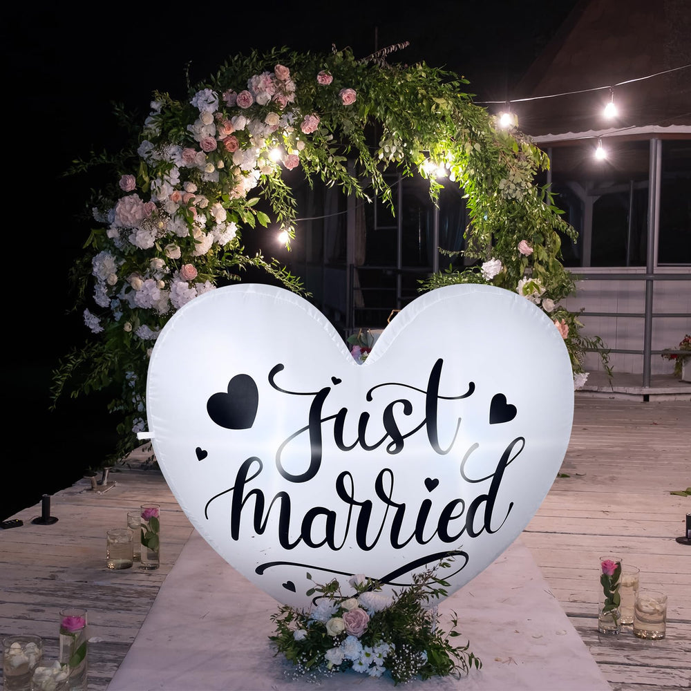 Vertintong glowing at night creating a romantic illuminated wedding backdrop