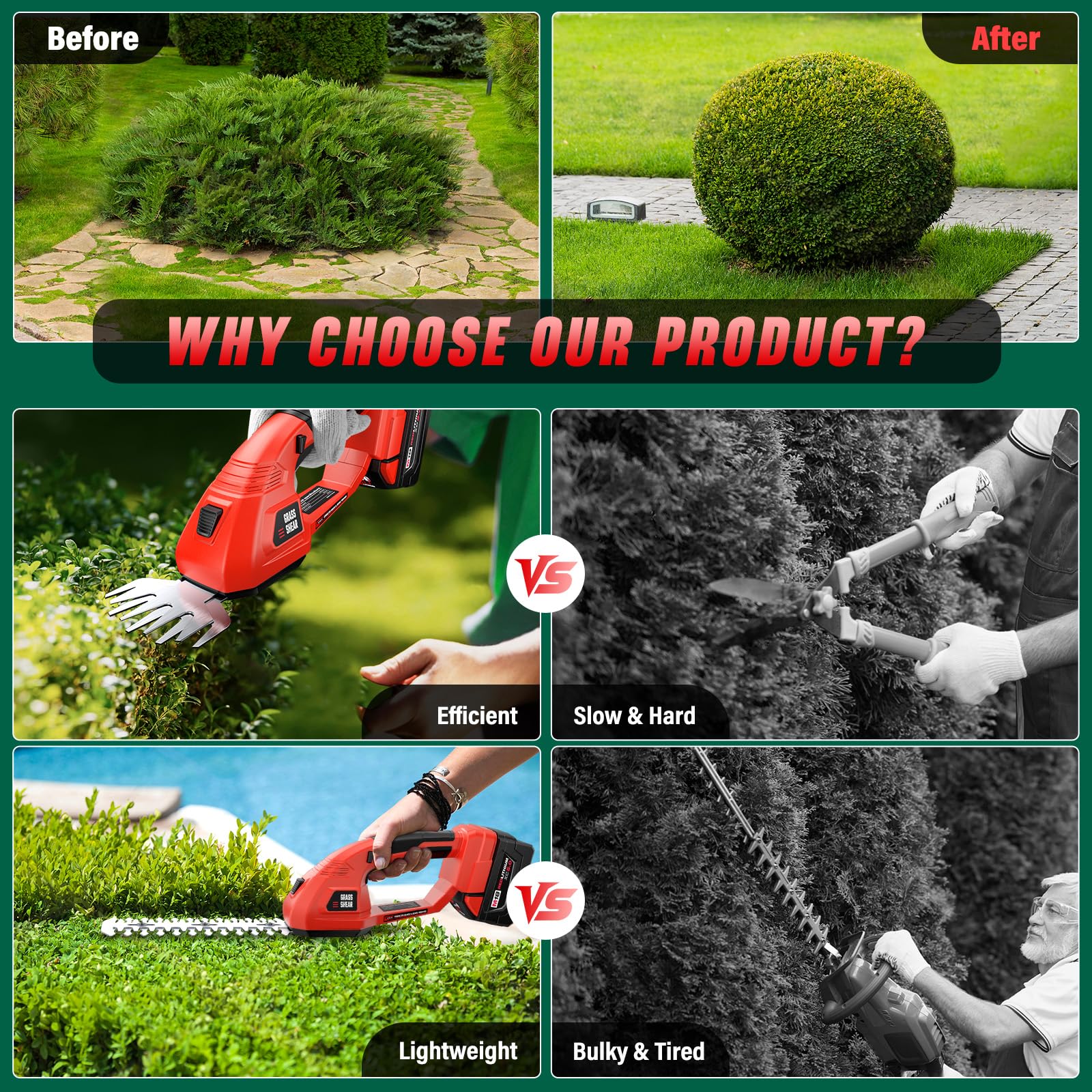 VERVEWAVE edging grass beside a path showing clean edge results benefit