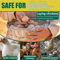 VetaSure being mixed into a poultry waterer illustrating simple administration and uniform dosing