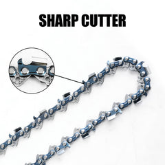 Vetoper chain mounted on a Stihl bar cutting wood, demonstrating smooth operation