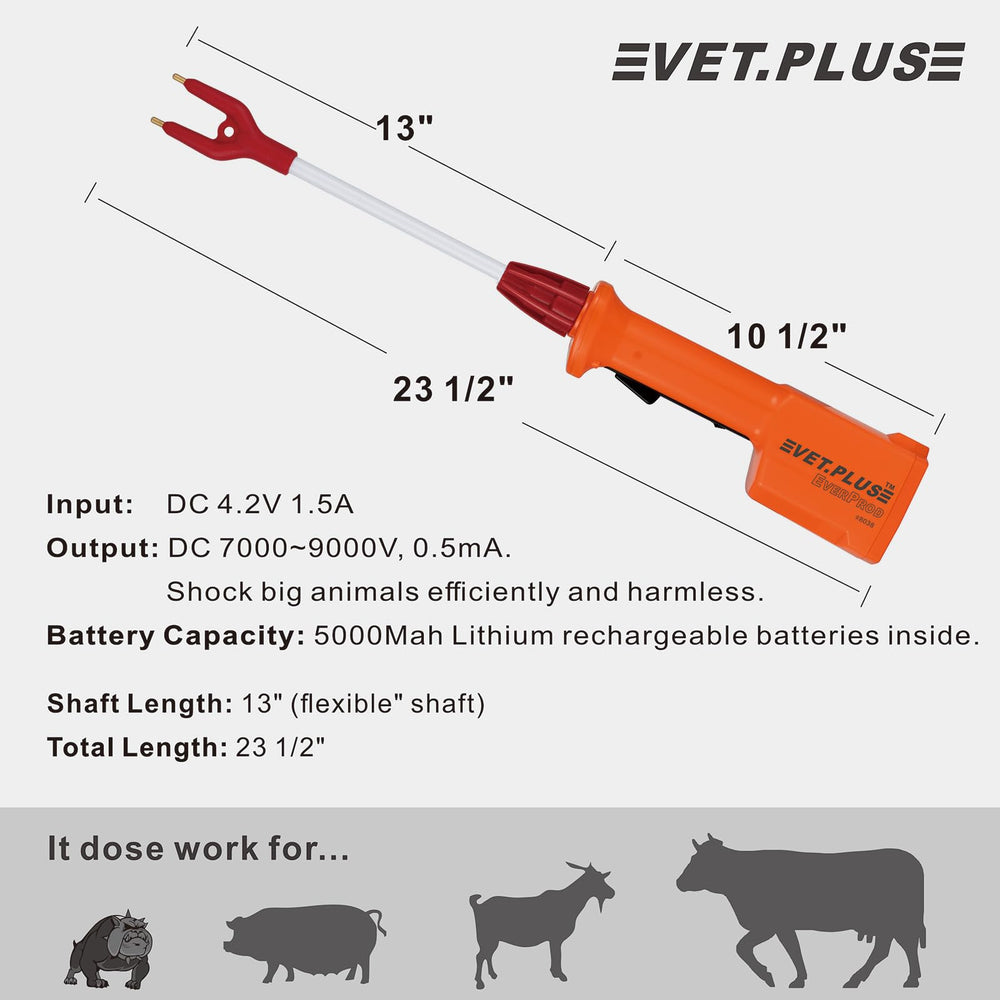 VET.PLUS flexible shaft close-up illustrating extended reach advantage