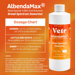 vetr AlbendaMax close-up of liquid texture demonstrating easy measured dosing
