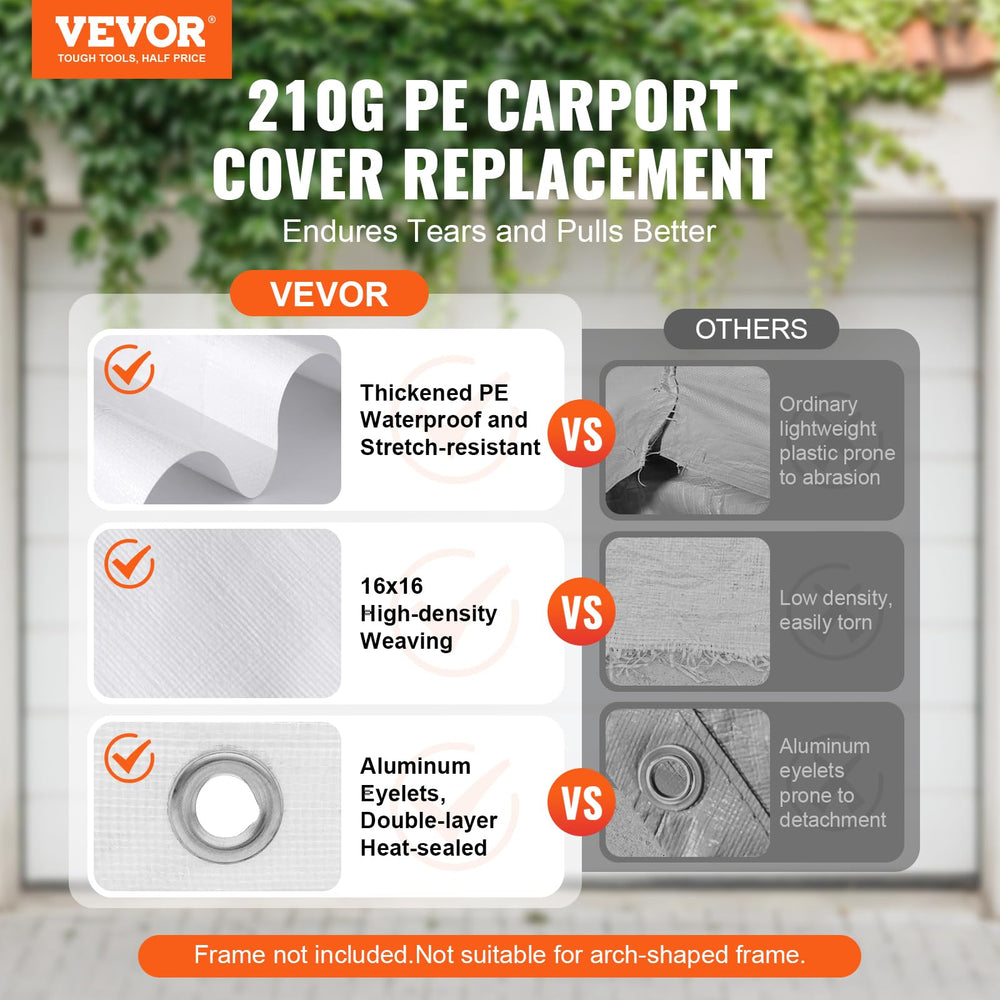 VEVOR close-up of reinforced stitching displaying durability and tear resistance