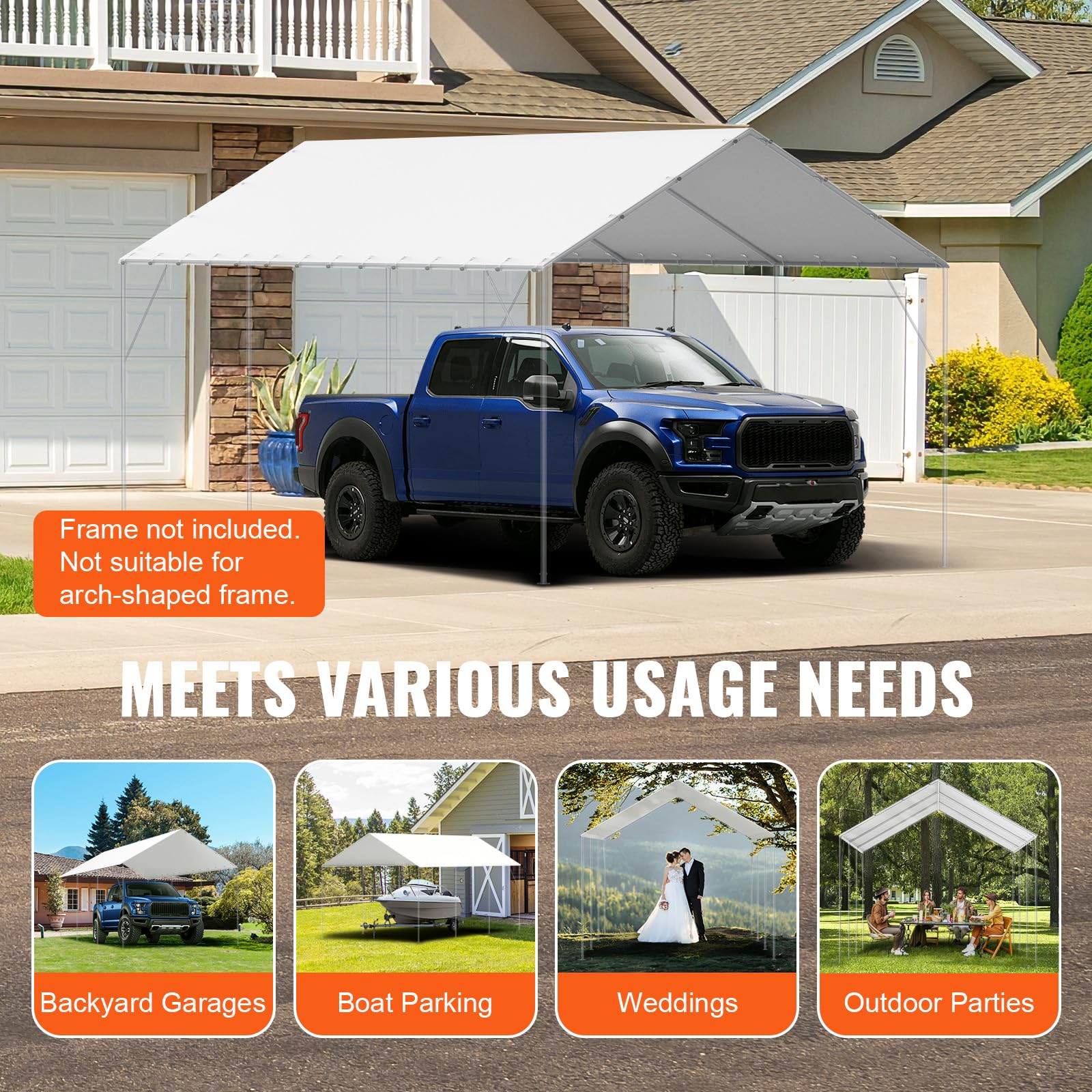 VEVOR folded canopy packed for transport showing portability advantage