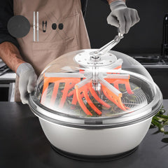 VEVOR front view of 19-inch trimmer showing compact design and faster processing