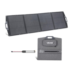 VEVOR 200W front view showing panel and logo for portable charging