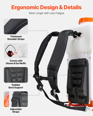 VEVOR 4-gallon tank detail showing capacity for longer application sessions