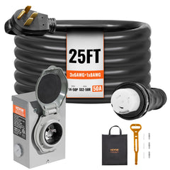 VEVOR inlet box front view showing weather-resistant coating and easy install