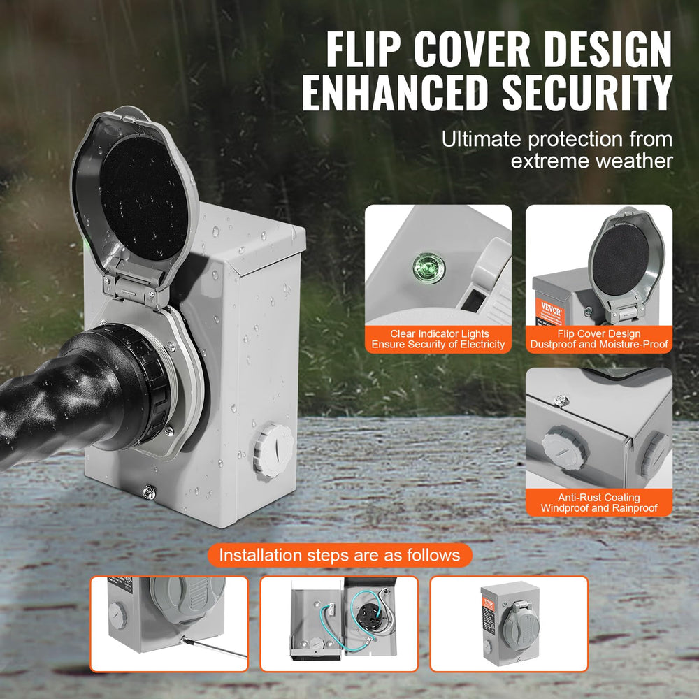 VEVOR male plug handle closeup for easy grip and safe connections