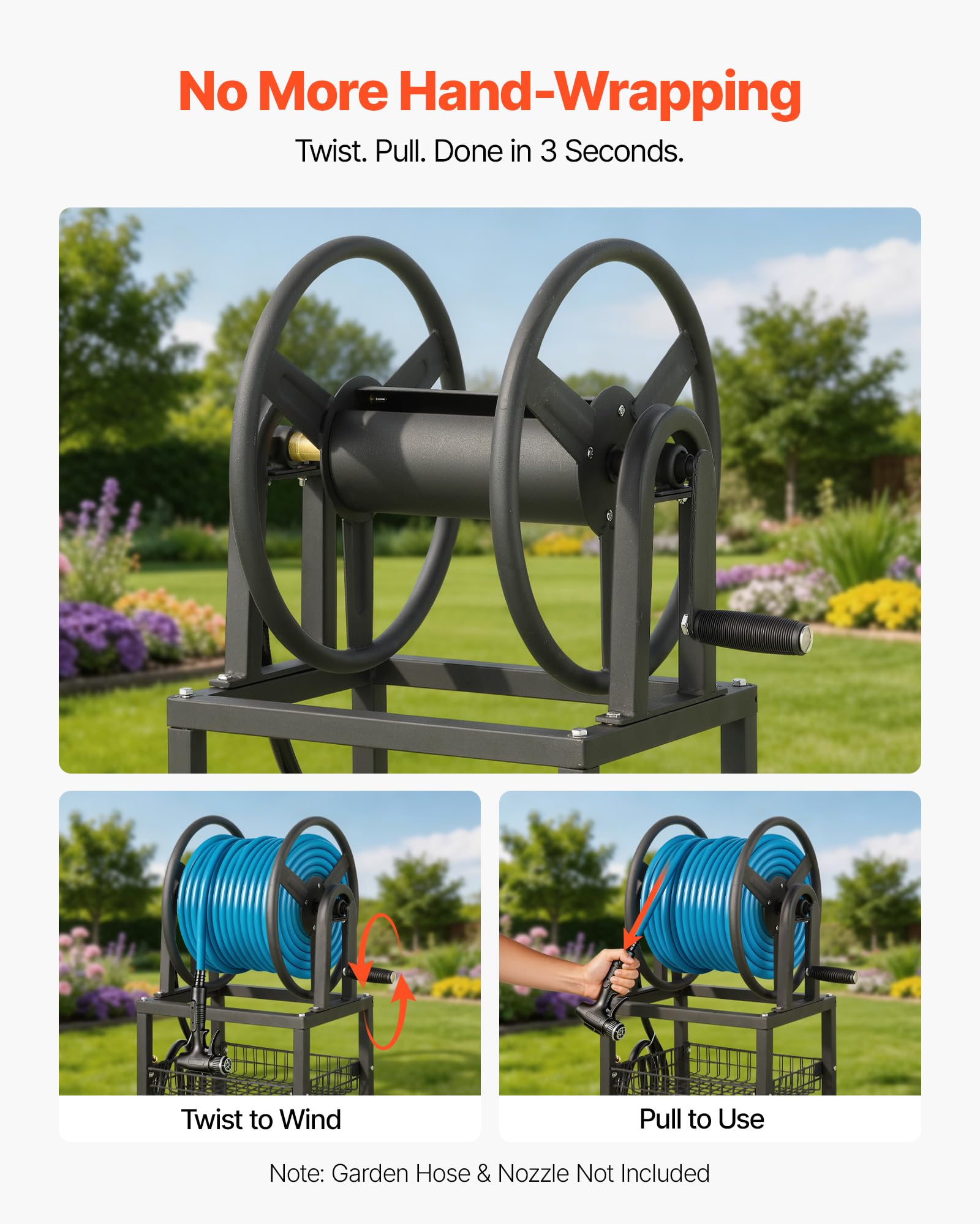 VEVOR 5 ft leader hose connection with brass fittings for quick setup