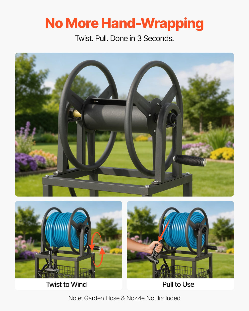 VEVOR 5 ft leader hose connection with brass fittings for quick setup