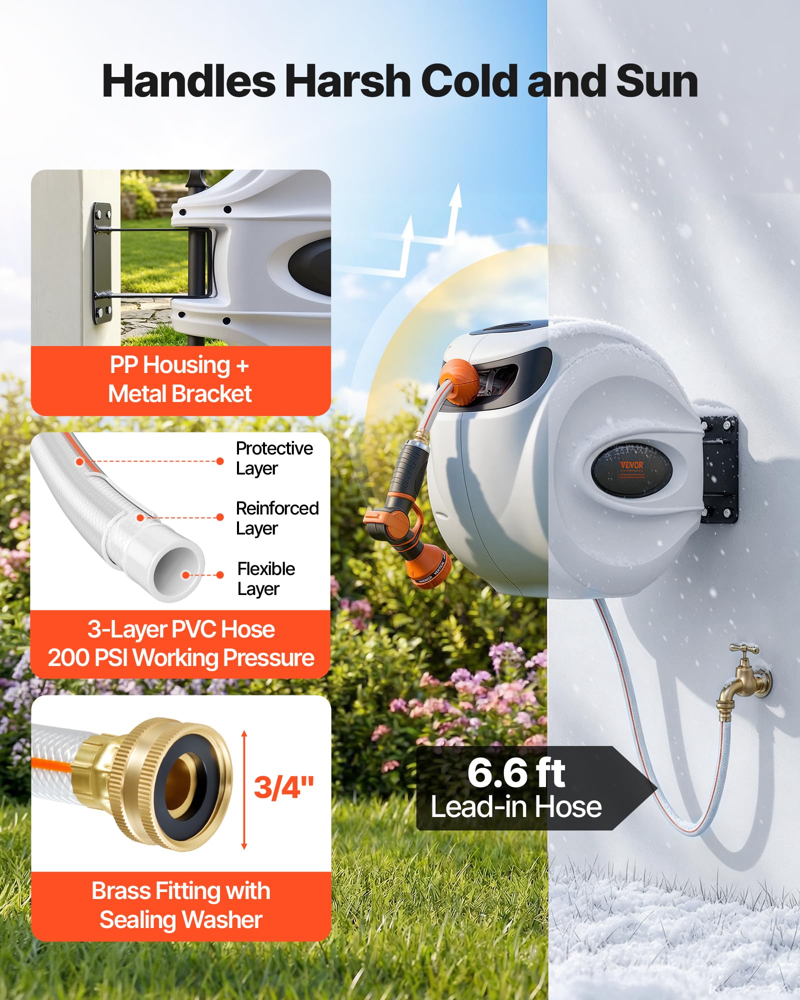 VEVOR 9-pattern nozzle display providing versatile spray options for tasks