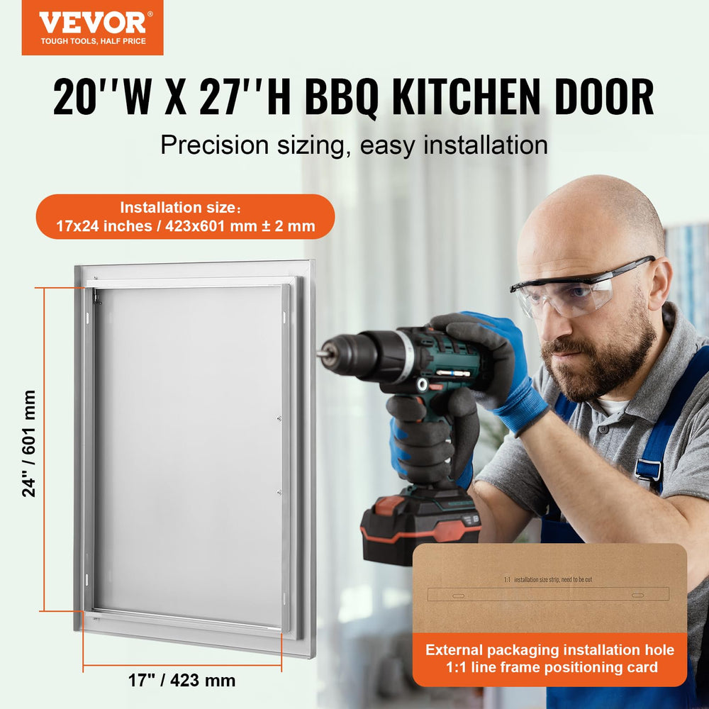 VEVOR close-up of zinc-alloy handle emphasizing ergonomic grip and easy opening