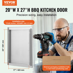 VEVOR close-up of zinc-alloy handle emphasizing ergonomic grip and easy opening