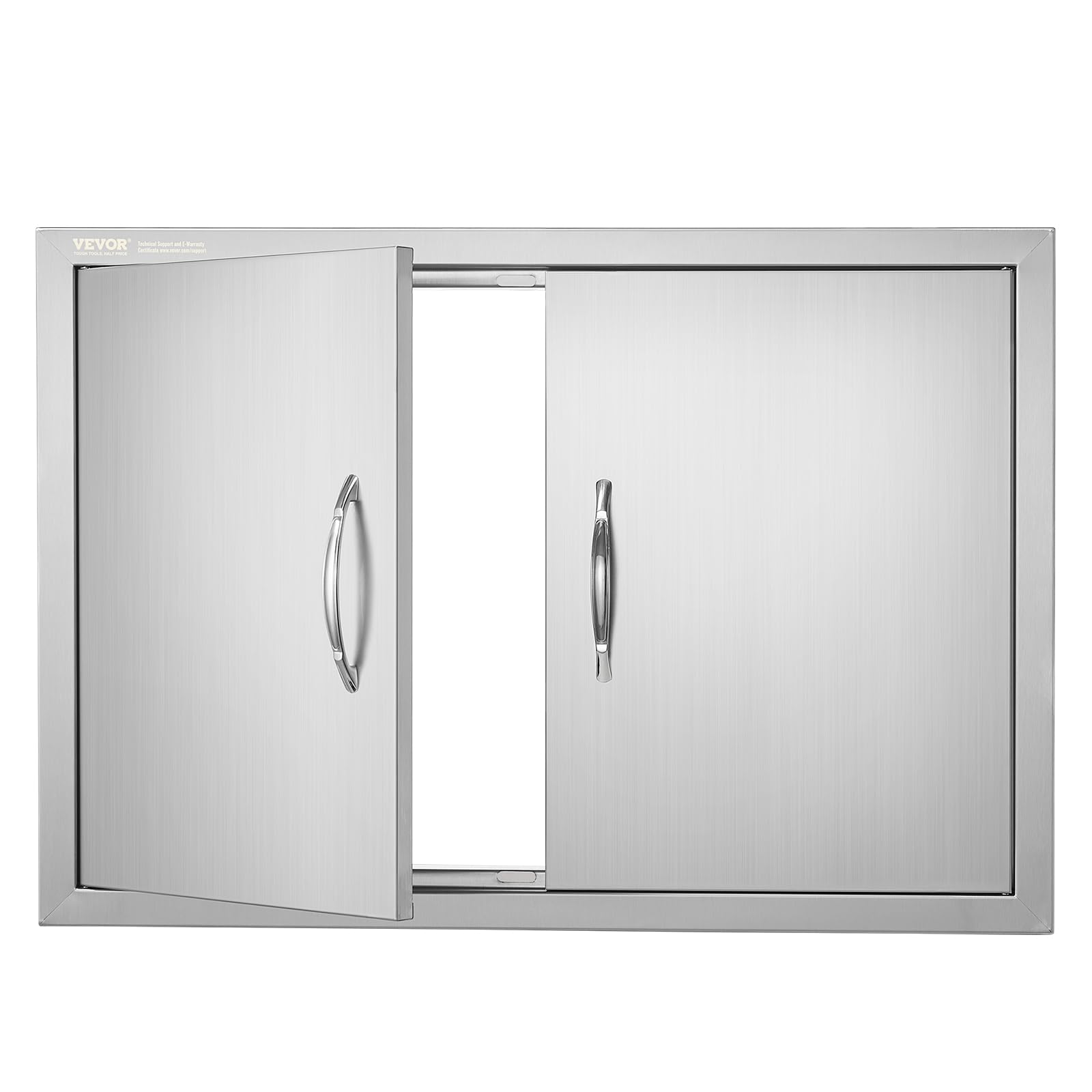VEVOR flush-mount access door front view showing sleek stainless finish and curb appeal