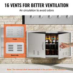 VEVOR door open at angle showing reversible hinge and smooth operation benefit