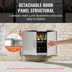 VEVOR removable panel removed to show quick-disassembly hinge for easy maintenance