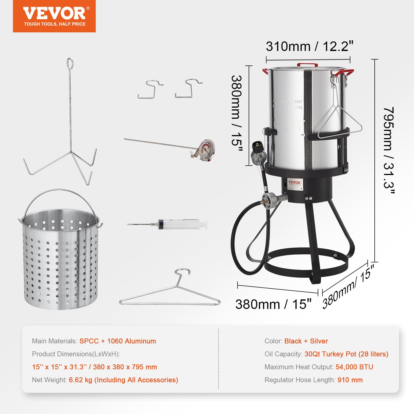 VEVOR accessories laid out providing all‑in‑one convenience