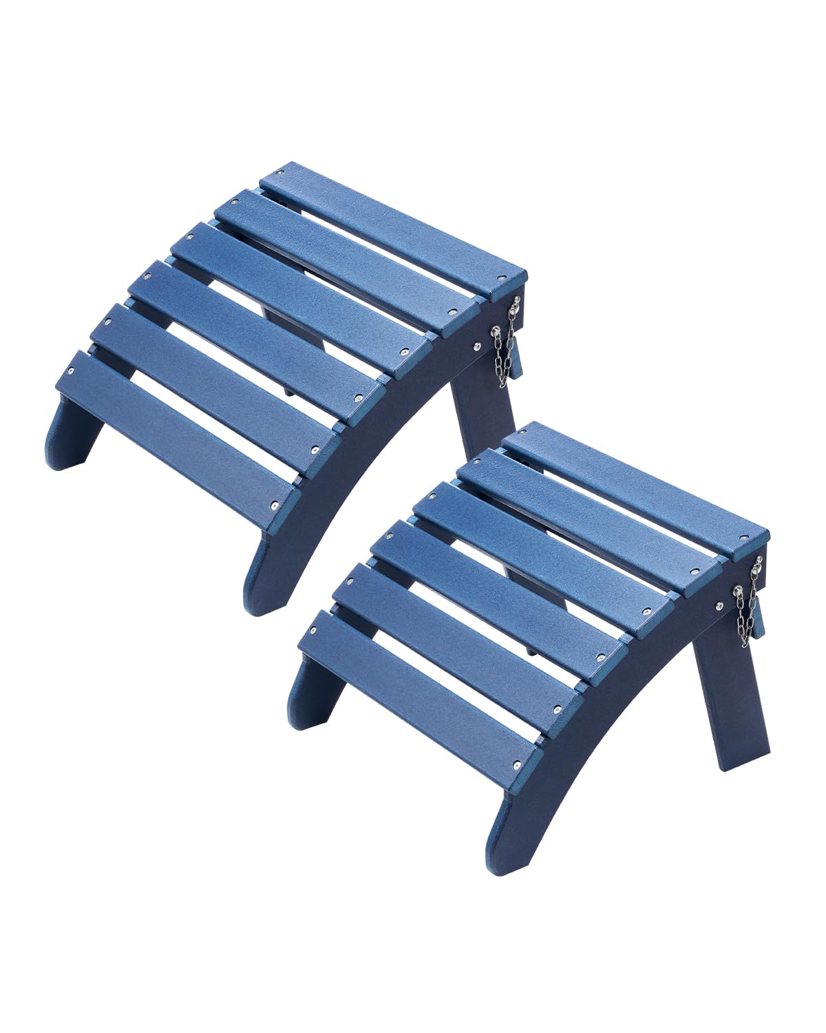 VEVOR front view of blue ottoman showing stable support and classic style
