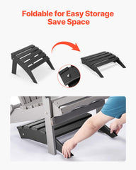 VEVOR ottoman side profile showing 13-inch height for ergonomic support