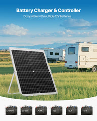 VEVOR adjustable bracket angled to capture sun and maximize solar exposure benefit